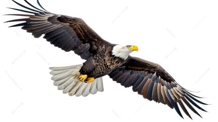 Obraz premium Majestic Bald Eagle in Flight