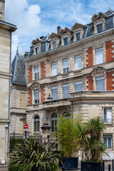 Travel destination, walking in central part of Bordeaux city, view on houses and streets