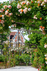 Travel destination, walking in central part of Bordeaux city, view on houses and streets