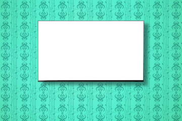 Tv set with white screen mounted on wall