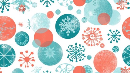 Christmas Snowflake Pattern Background