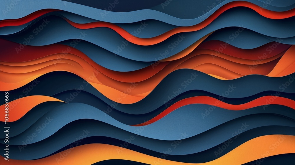 Aufkleber vector illustration abstract background with colorful waves of a three-dimensional pattern in the st
