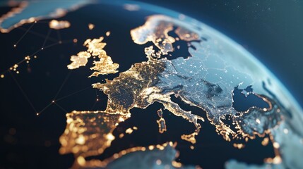 Digital Earth Showing Europe