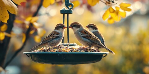 Birds on a Feeder