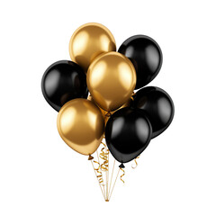 black and gold balloons