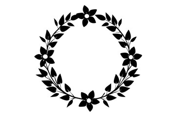 Wreath of Spring Flowers | isolated vector illustration on white background