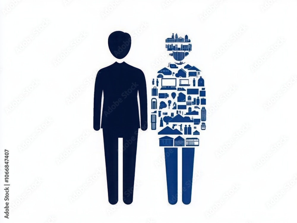 Poster abstract concepts of consumer perception and value