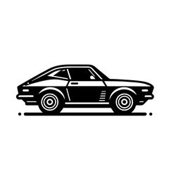 Sport Car Side Profile Vector - Sleek Modern Automotive Silhouette Illustration for Design Projects