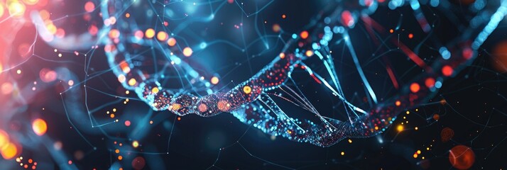 Technology DNA. Abstract Medical Background with Molecular Structure and Science Research