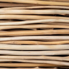 Fototapeta premium Traditional straw wall of rural dwelling, natural texture, earthy tones