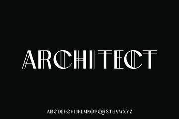 Obraz premium Unique Display alphabet font vector design suitable for headline, poster, logo, magazine and more