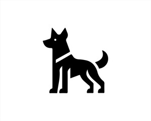 Dog Logo design template. Vector illustration. Simple silhouette. Flat style.