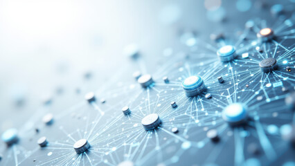 Abstract image depicting interconnected nodes with a ci/cd theme.