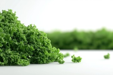 Fototapeta premium Fresh Mustard Greens in Stylized 3D Illustration