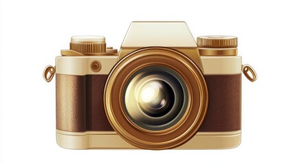 Vector illustration of a camera with flash; ideal for digital use as an icon or emoji.