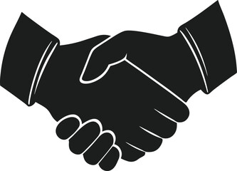 Handshake Vector Icon - Business Agreement Symbol