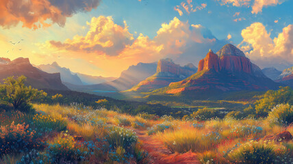 Majestic mountain landscape in Sedona Arizona a stunning display of nature's artistry