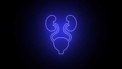 Urinary icon. kidney-line symbol. Urinary system part symbol. kidney line icon. Elements of Medicine.