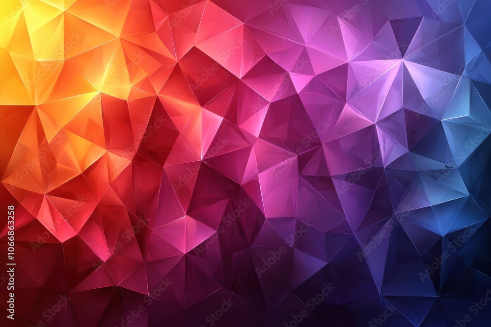 Poster abstract geometric pattern with vibrant gradient colors