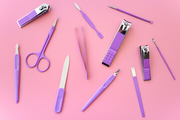 Manicure set of scissors for nail care