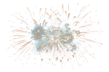 Fototapeta premium PNG Large fireworks that are launched into the sky black background illuminated celebration.