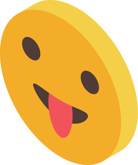 Playful 3d emoji sticking its tongue out, expressing a sense of fun and lightheartedness