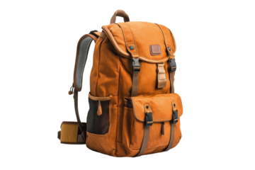 Stylish brown outdoor backpack displayed on a white background for travel and adventure enthusiasts