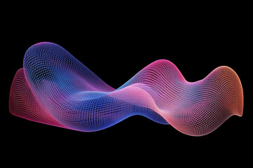 Vibrant Abstract Neon Design Background with Futuristic Flowing Lines and Colorful Shapes, Perfect for Modern Digital Art, Technology Themes, and Dynamic Visual Presentations