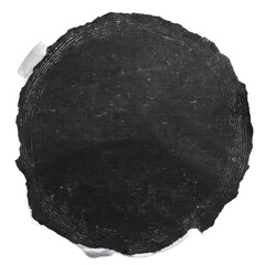 torn and ripped paper circles, round shapes with jagged edges from black paper in YK retro style,...