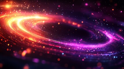 Obraz premium A pink and blue background with glowing lines and geometric shapes.