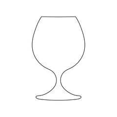 glass of cognac vector icons