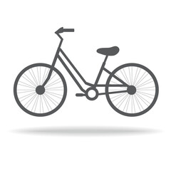 Bicycle vector icon on white background