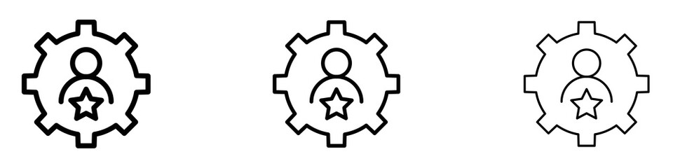 Skills icon in stroke line.