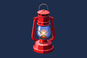 a Antique kerosene lamp high-resolution vector illustration 