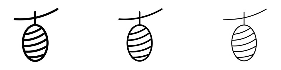 Cocoon icon in stroke line.