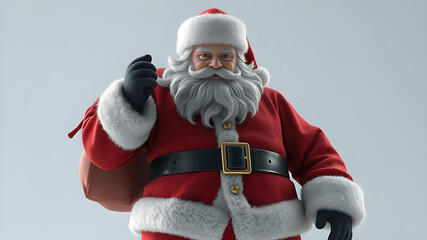 heerful good mood santa claus winter magic season new year time.