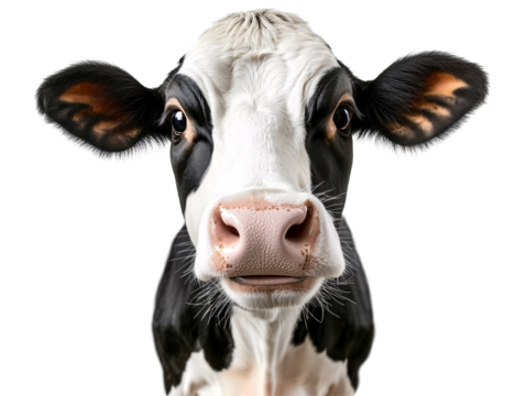 a close up of a cow