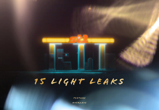 15 Lens Flare Overlay Light Leak Texture
