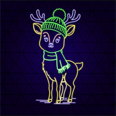 neon small reindeer .ai