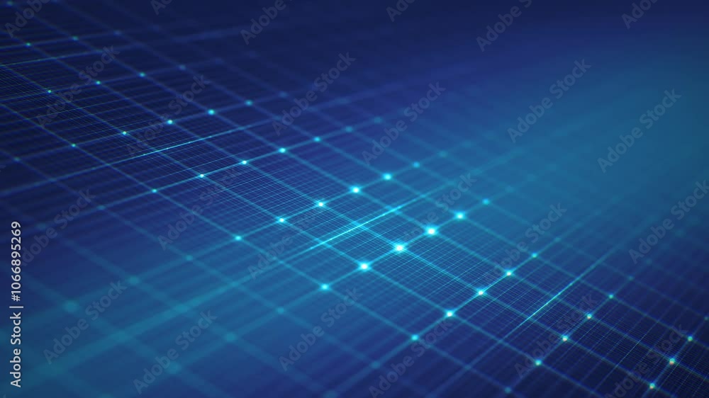 Poster abstract technology 3d grid background/ animation of an abstract 3d grid technology background with 