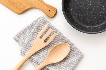 白背景にキッチン用品
