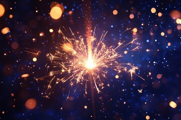 Fototapeta premium new years fireworks, celebrate new year with colorful fireworks on abstract background as part of the citys festive holiday season