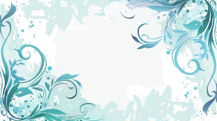 Light blue hand drawn border background presents a serene and artistic view. A charming display of soft color and creativity