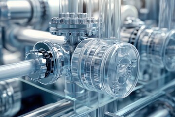 Energy-efficient mechanical systems showcased in a diagram illustrating optimized processes