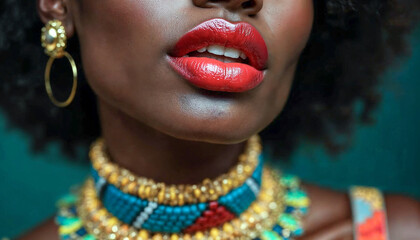 Close-up of a Black Woman's face