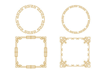 Chinese Oriental Border Frame Ornament  For Lunar Festival Decoration
