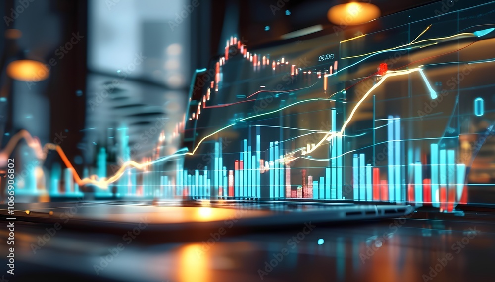 Poster analyze stock market trends using data visualization techniques for improved investment decisions