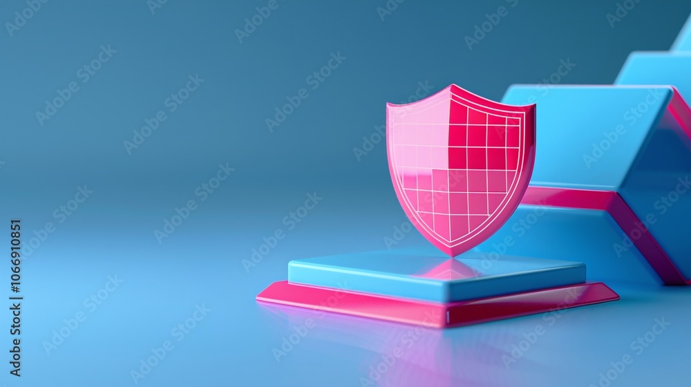 Aufkleber digital shield representing cyber security concepts
