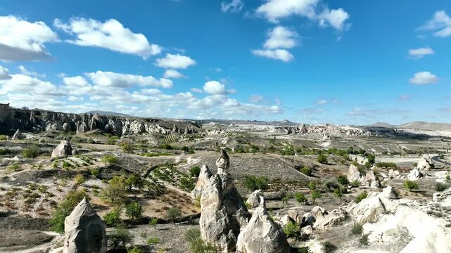 The rock mountain in capadocia Turkey