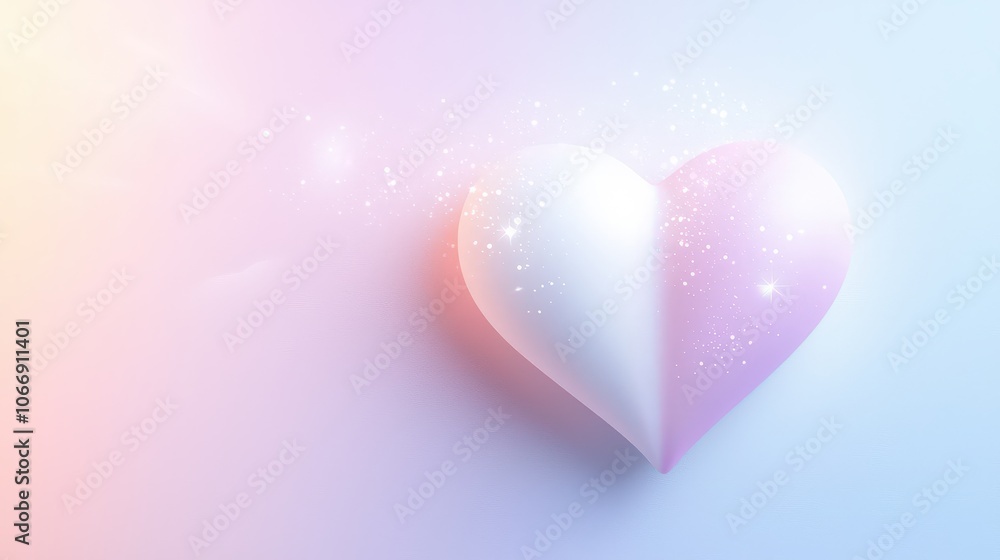 Poster a whimsical gradient heart background filled with playful color transitions, perfect for adding a to